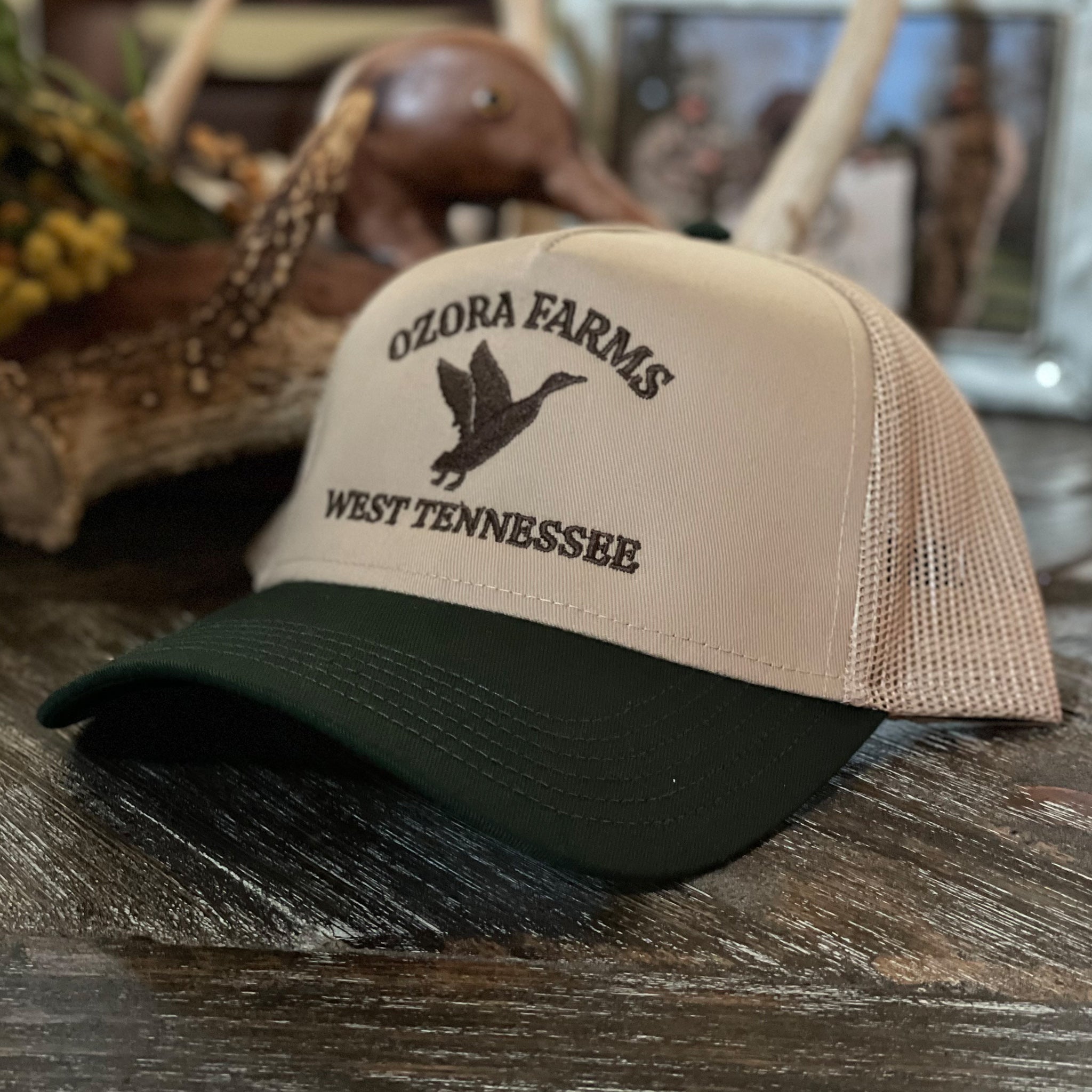 Green/Tan Tennessee OZF Farms Hat West Ozora – Duck -